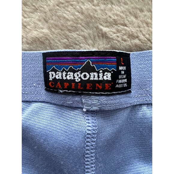 Patagonia Womens Capilene Lightweight Pants L Blue 100% Polyester Made In USA - Picture 5 of 8